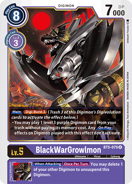 BT5-079 BlackWarGrowlmon Single