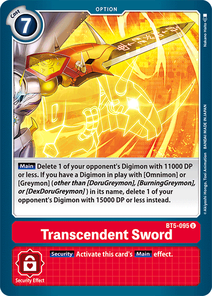 BT5-095 Transcendent Sword Single