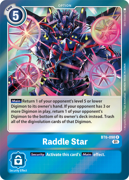 BT6-098 Raddle Star Single