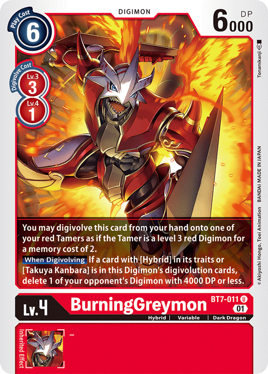 BT7-011 BurningGreymon Single