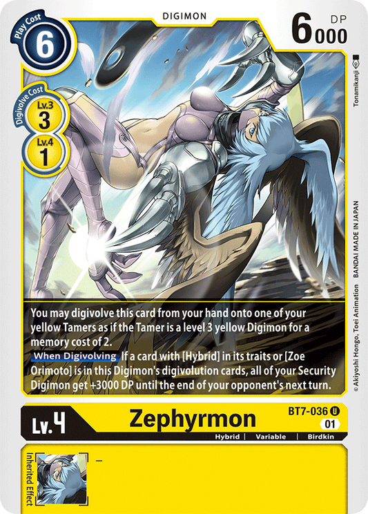 BT7-036 Zephyrmon Single