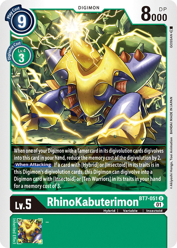 BT7-051 RhinoKakuterimon Single