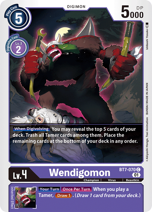 BT7-070 Wendigomon Single