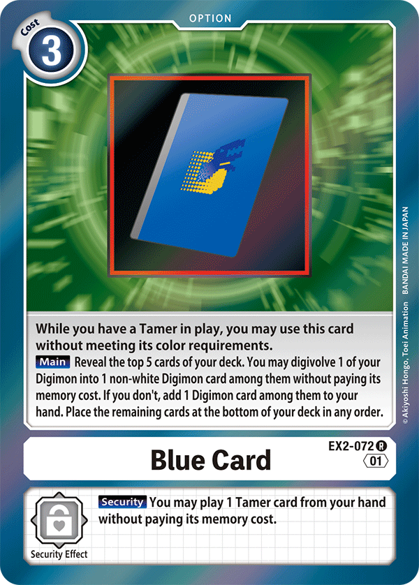 EX2-072 Blue Card Single