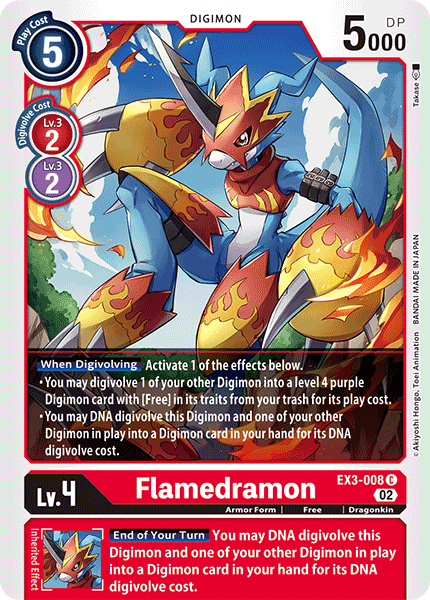 EX3-008 Flamedramon Single