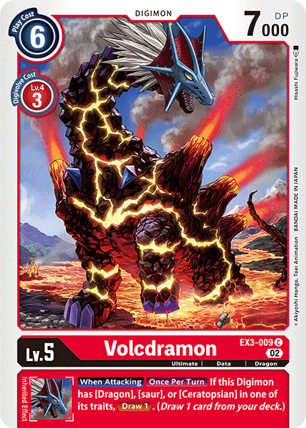 EX3-009 Volcdramon Single