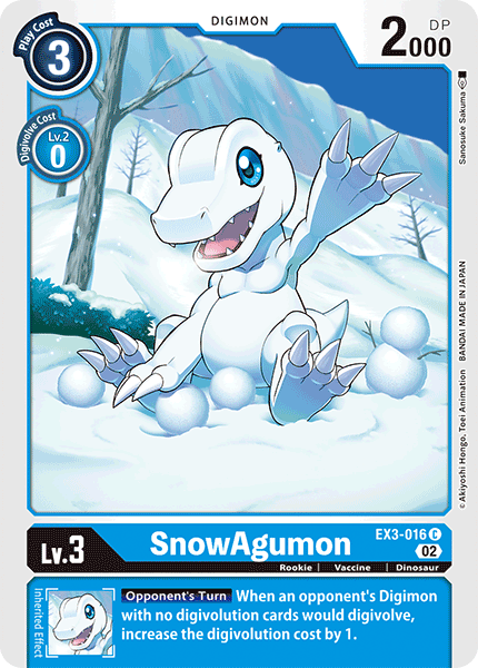 EX3-016 SnowAgumon Single