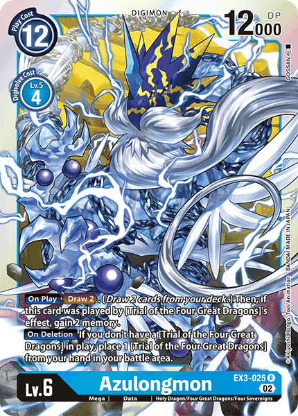 EX3-025 Azulongmon Single