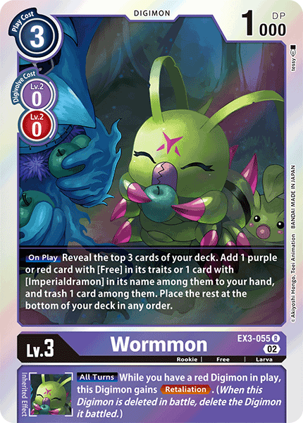 EX3-055 Wormmon Single