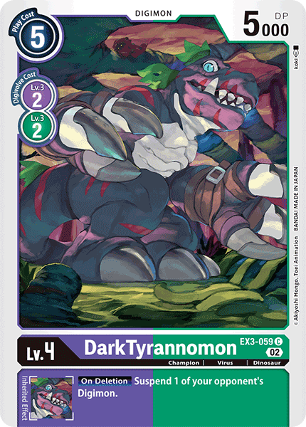 EX3-059 DarkTyrannomon Single