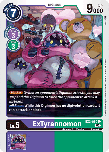 EX3-060 ExTyrannomon Single