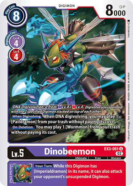 EX3-061 Dinobeemon Single