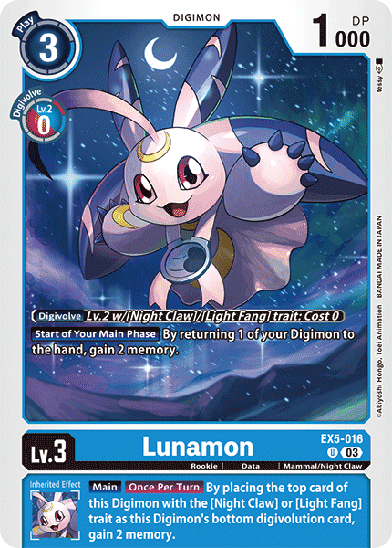 EX5-016 Lunamon Single