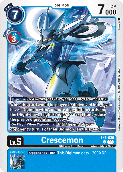 EX5-020 Crescemon Single