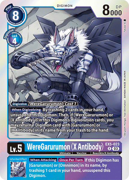 EX5-023 WereGarurumon (X Antibody) Single