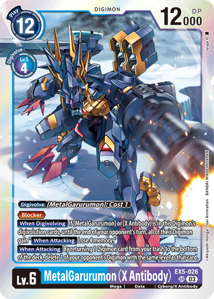 EX5-026 MetalGarurumon (X Antibody) Single