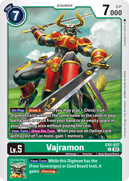 EX5-037 Vajramon Single