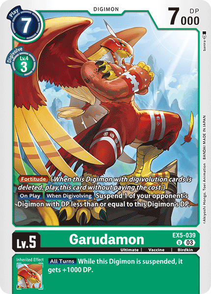 EX5-039 Garudamon Single