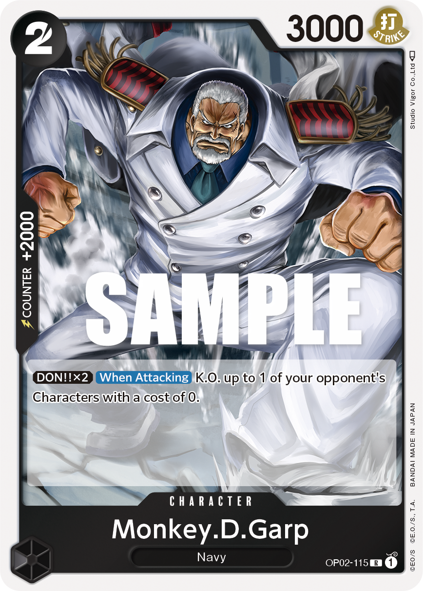 OP02-115 Monkey D. Garp Single