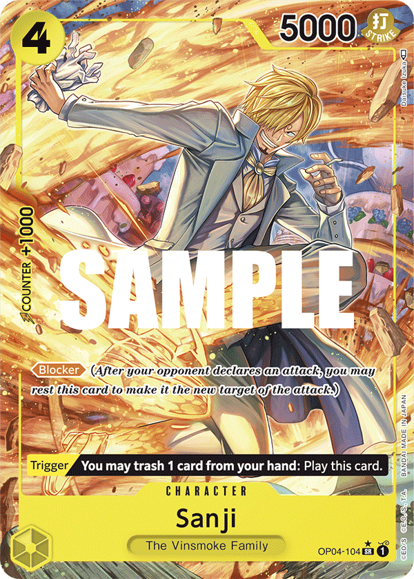 OP04-104 Sanji (104) (Alternate Art) Single