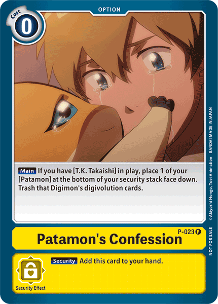 P-023 Patamon's Confession Single