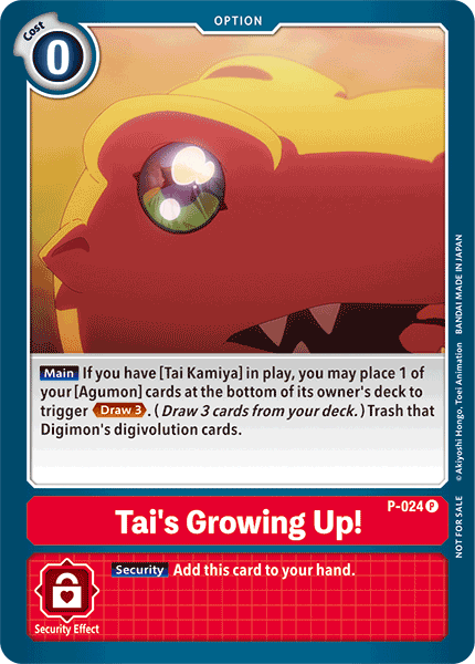 P-024 Tai's Growing Up! Single