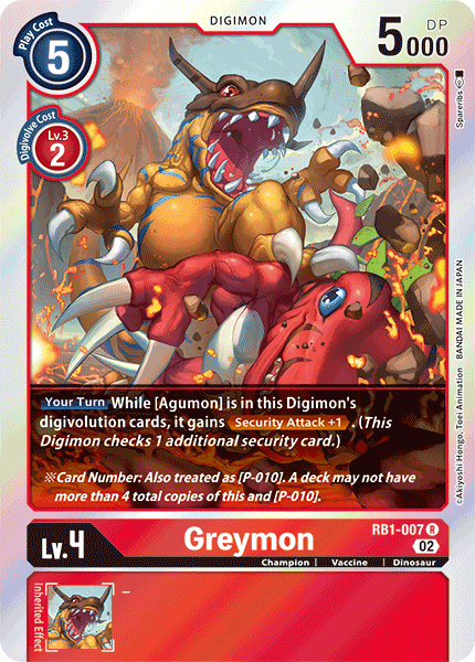 RB1-007 Greymon Single