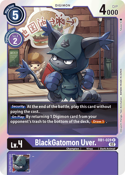 RB1-028 BlackGatomon Uver. Single