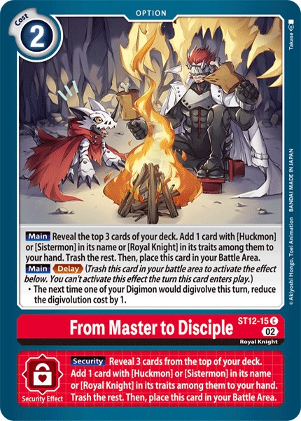 ST12-15 From Master to Disciple Single