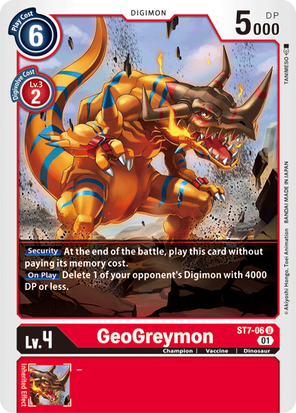 ST7-06 GeoGreymon Single