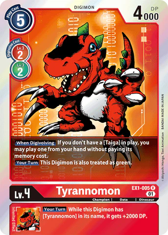 EX1-005 Tyrannomon Single