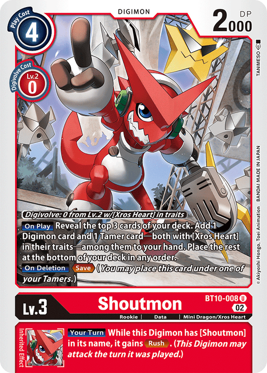 BT10-008 Shoutmon Single