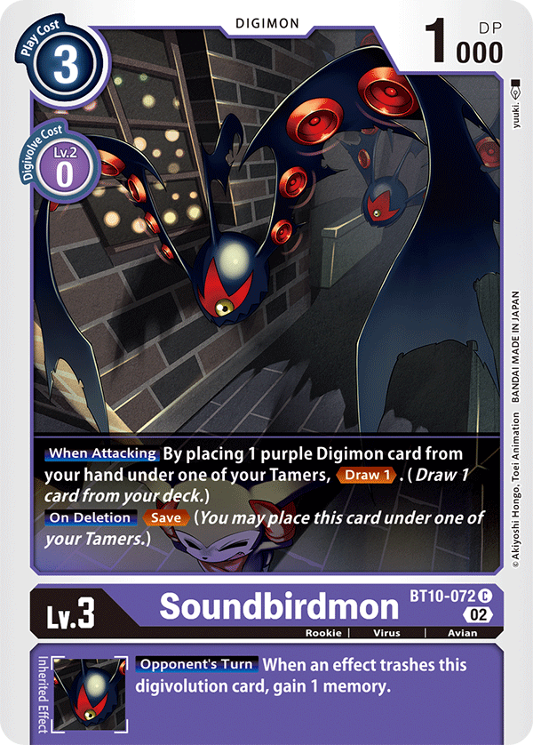 BT10-072 Soundbirdmon Single