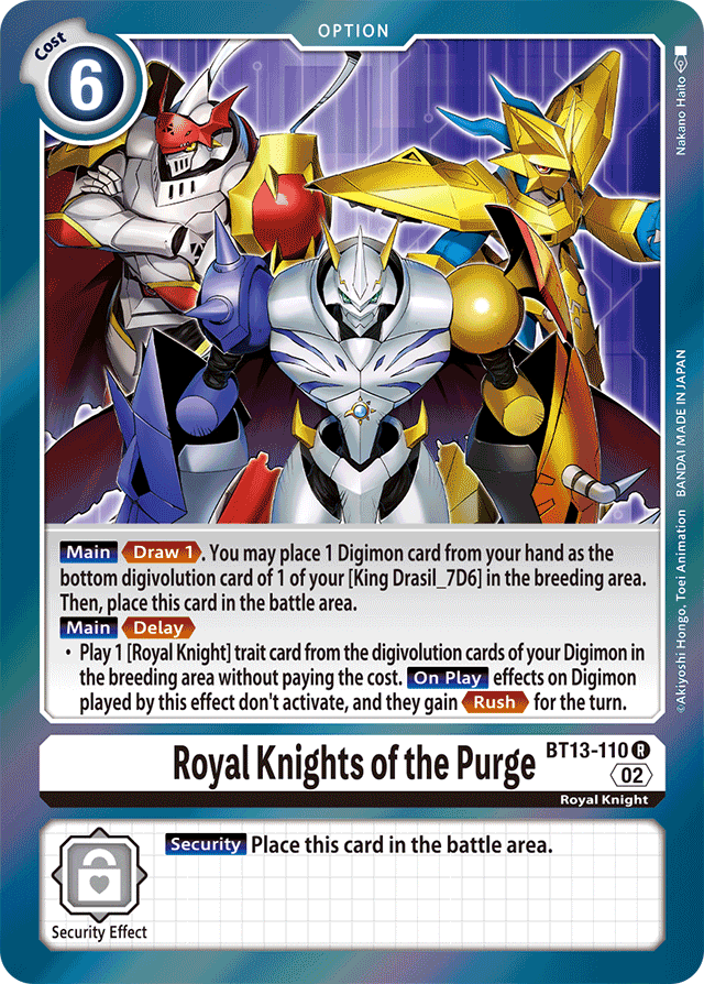 BT13-110 Royal Knights of the Purge Single