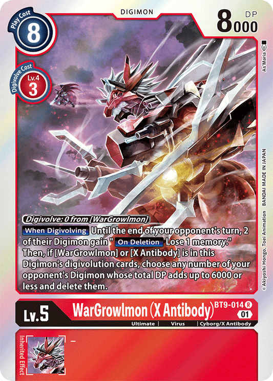 BT9-014 WarGrowlmon (X Antibody) Single