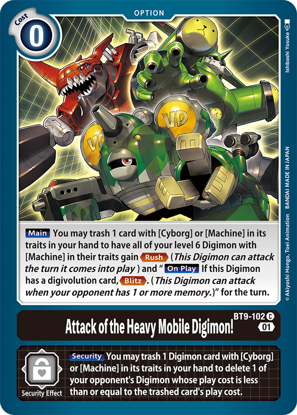 BT9-102 Attack of the Heavy Mobile Digimon! Single