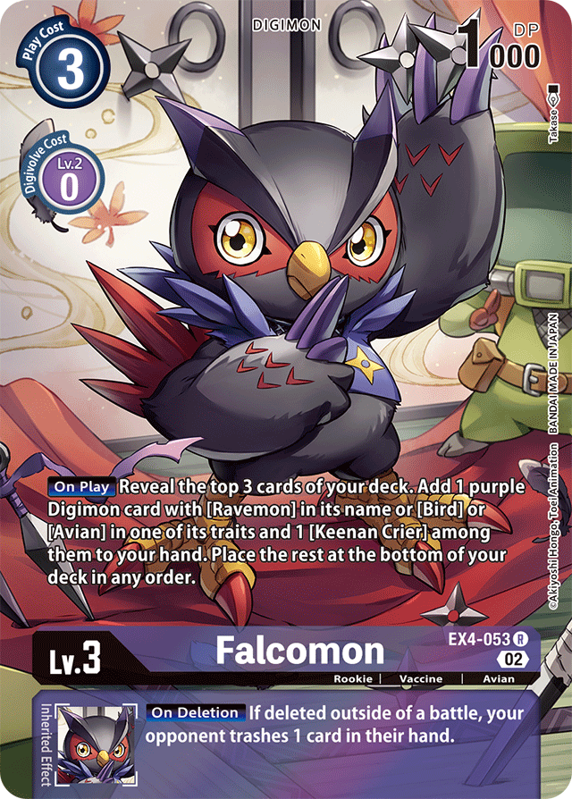 EX4-053 Falcomon Alt Art Single