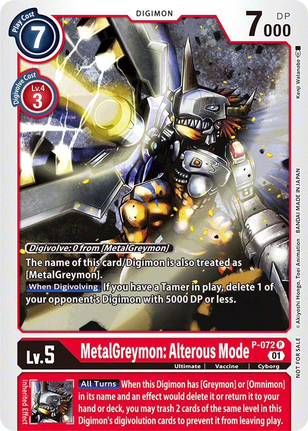 P-072 MetalGreymon: Alterous Mode Single